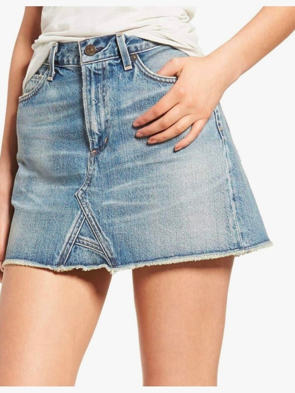 NWOT Citizens of Humanity Women's Cutoff Denim Miniskirt Size 27